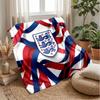England Fußball Aufdruck Flanell Decke Hautfreundlich Warm Dekorativer Überwurf für Innen Couch Bett Tägliche Nutzung