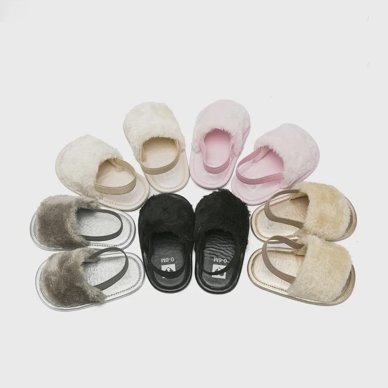 Infant Summer Furry Sandals - Baby & Toddler One-Piece Shoes