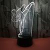 Bunte Touch-Fernbedienung Taekwondo 3D-Lampe Geschenkanpassung 3D kleine Tischlampe Campus Geschenkanpassung Schreibtischlampe