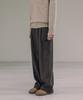 Siyajyu Sipt7139 Peach Brushed Half Elastic Cargo Slacks_Dark Brown