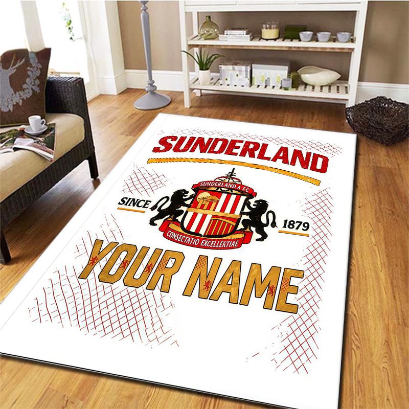 Sunderland Association Football Club Custom Name Carpet Rug For Living Room Bedroom Home Sofa Decoration Kids Play Nonslip Floor Mat