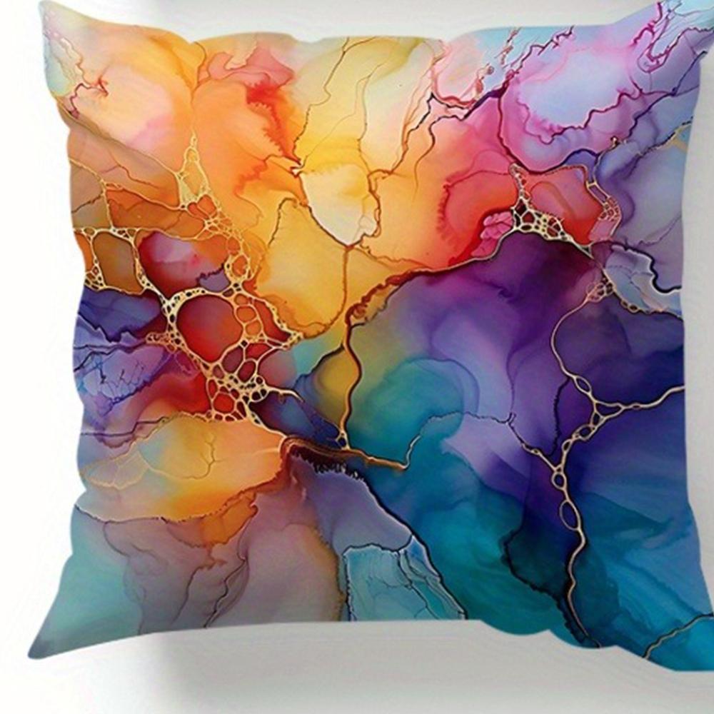 Geometric Art Decorative Pillow Cover Super Soft Polyester Material Living Room Sofa Back Car Pillow Cover Home Decoration
