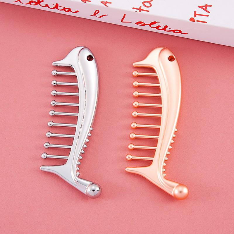 Manual Head Massager Scalp Comb Portable Stainless Steel Gua Sha Facial Tool for Acupoint Massage Personal Care Use