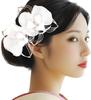 Hair Ornament Set of 2, Featuring a Phalaenopsis Orchid Design. Suitable for Coming-of-Age Ceremonies, Furisode Kimonos, Graduation Ceremonies,