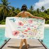Watercolor Floral Butterfly Beach Towel Wildflower Botanical Print Quick Dry Sandproof Absorbent Towel for Beach Summer Vacation