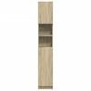 Bathroom Cabinet Sonoma Oak Finish 32 x 25.5 x 190 cm Particleboard