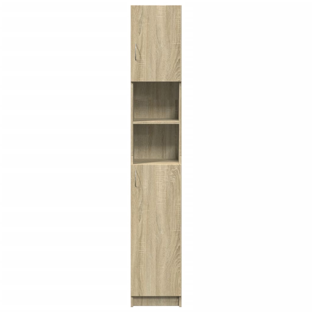 Bathroom Cabinet Sonoma Oak Finish 32 x 25.5 x 190 cm Particleboard