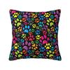 Colorful Animal Footprint Dog Paw Prints Cushion Cover X Cm Polyester Throw Pillow Case Living Room Decoration Pillowslip