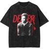 New Dexter Morgan Edition Middle Finger Retro Trendy Vintage Washed T-Shirt Summer Y2K Tops Cotton Men Women Tees Short Sleeve