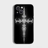 Cyber Sigil Kruislijn Telefoonhoesje Voor iPhone 16,15,14,13,12,11 Plus,Pro Max,XS,X,XR,SE,Mini,8,7,Zachte Siliconen Zwart Hoesje