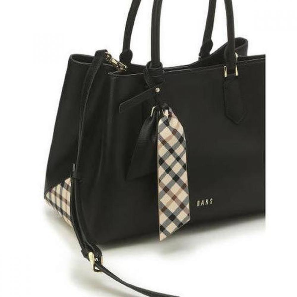 Daks Black Check Leather Tote Bag Dcba2e122bk