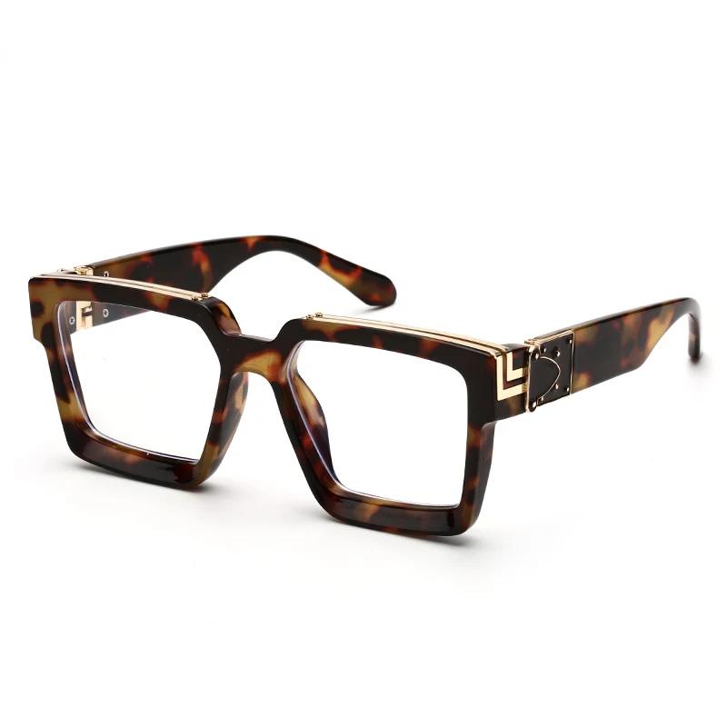 New Luxury Brand Designer Square Oversized Sunglasses Men Women Fashion Thick Frame Glasses Mens Uv400 Male Celebrity