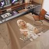 Tappeto in Cristallo di Velluto con Nome Personalizzato, Tappetino Antiscivolo Confortevole Billie Eilish per Decorazione della Stanza