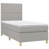Maison Exclusive - Bed Slat Base with Mattress and LED Light Grey 90x190cm