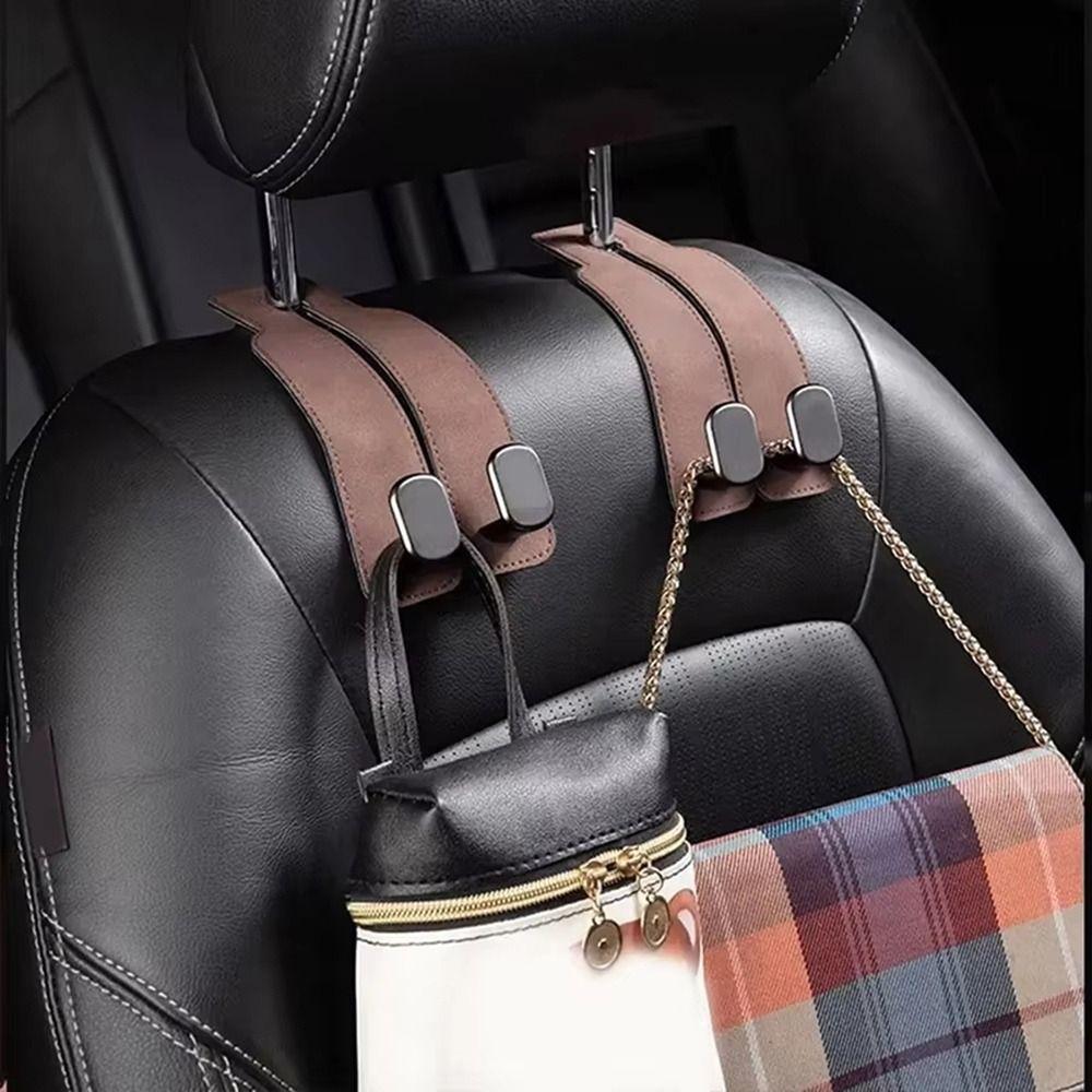 2 In 1 Car Headrest Hook Hidden Car Hooks Durable Car Seat Double Hooks Car Interior Accessories