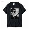 Alain Delon T Shirt Man Actor Cinema French Cult Gift Idea for Men Dad Grandpa Uncle Long or Short Sleeves Vintage Washed