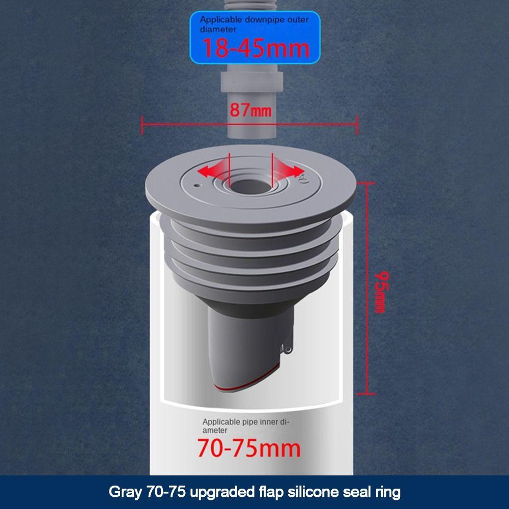 Drainer Stopper One Way Valve Anti Odor Floor Drain Pipe Sealing Ring Water Pipe Plug Drain Cover