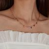 Európsky a Americký Personalizovaný Farebný Krištáľový Kameň s Strapatým Príveskom Clavicle Reťaz Trendy Nerezová Oceľová Náhrdelník pre Ženy