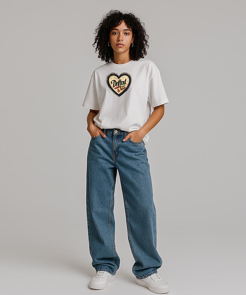 DRIFTOUT Double Layer Level Heart Short Sleeve T-Shirt (3 Colors)