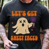 Funny Halloween Ghost T-Shirt and kids tshirt: Sheet Faced Comfort Colors Tee