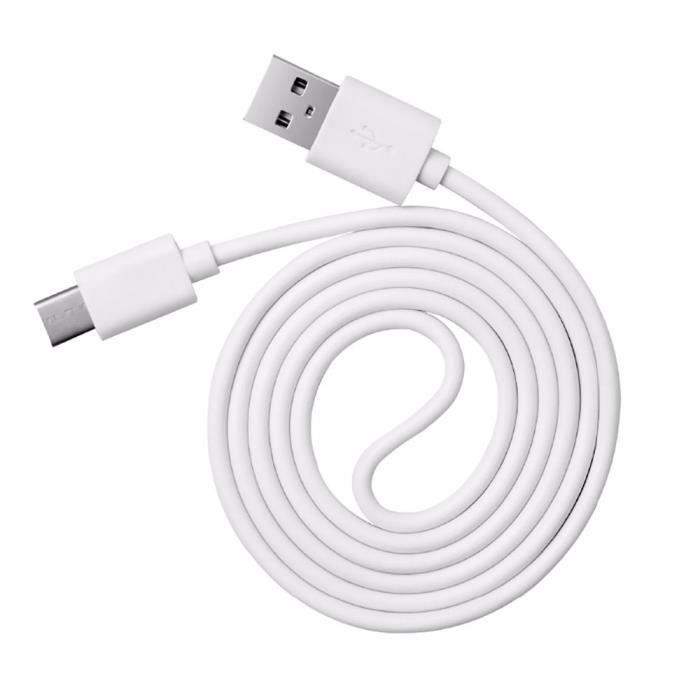 [Compatible Samsung Galaxy S10 S10+ S10E] 1 Meter USB-C Type Cable + White Mains Charger [Phonillico®]