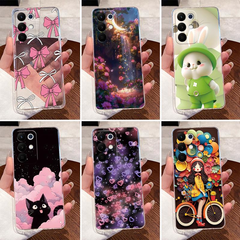 Phone Case For Realme C85 Pro C85pro 4G 2025 Casing Clear Luxury Cute Cat Rabbit Funny Fashion Love TPU Soft Silicone Back Cover