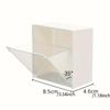 1/6 pièces Boîte de Rangement à Rabat Murale, Boîte de Rangement sans Perçage, Boîte de Rangement Multifonctionnelle pour Coton-tige Cosmétique 2 Options de Couleur
