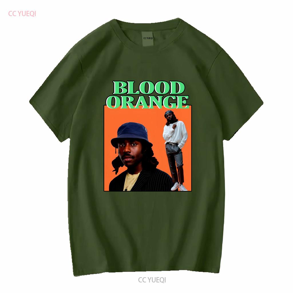 Bloedsinaasappel Dev Hynes Klassiek T-shirt Zwaar Katoen vintage Gewassen Unisex Casual Veelzijdig Ademend homme streetwear Lichtjes