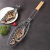 Fish Grill Basket with Anti-scalding Handle Lockable Grate for Easy Flipping Stainless Steel BBQ Tool for Meats Seafood Vegetables