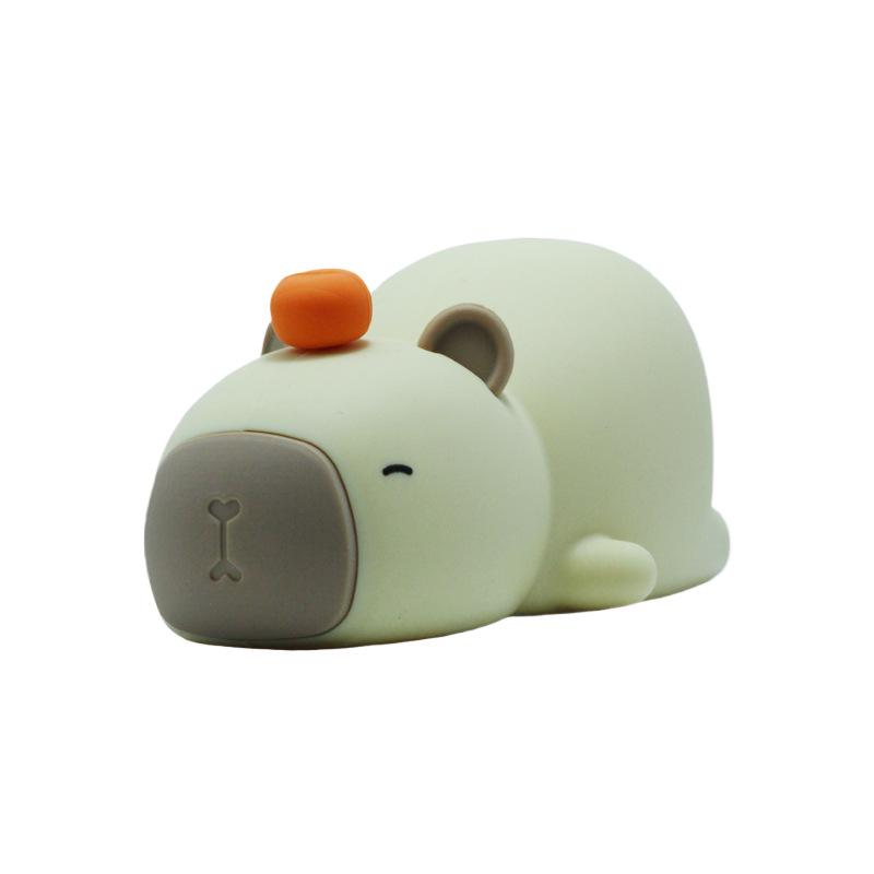 Capybara Silicone Night Light: Color-Changing Bedside Lamp & Sleep Companion