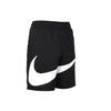 Contrasterende Grote Logo Print Basketbalbroek Heren Onderkleding Zwart BV9386-011