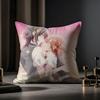 Hikikomari Kyuuketsuki No Monmon Cushion Cover Anti-dustmite Pillowcase Invisible Zipper Silky Short Plush Sofa Cushion Cover