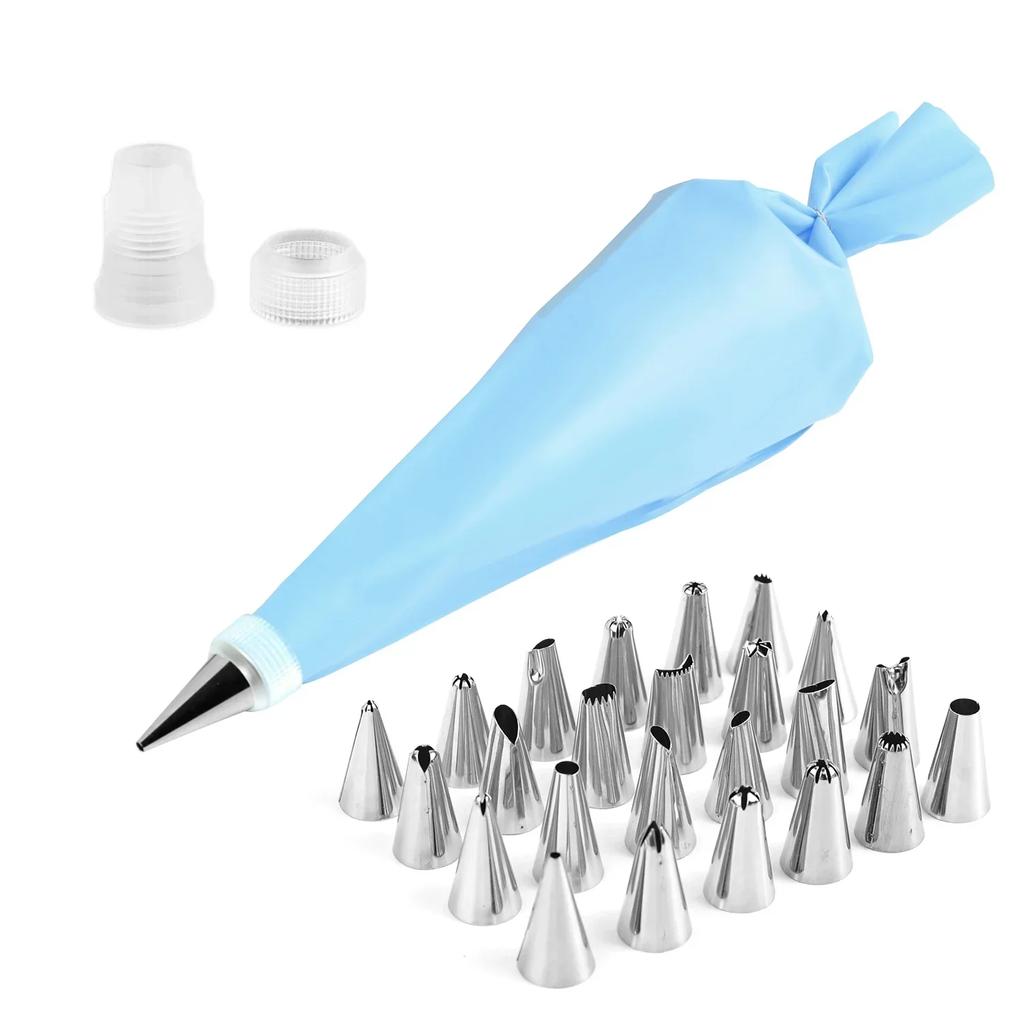 Reusable Piping Bags with Decorating Tip Sets Cake Decorating Tool Accessories Pastry Bag Kitchen Bakery Cake Icing Piping Cream