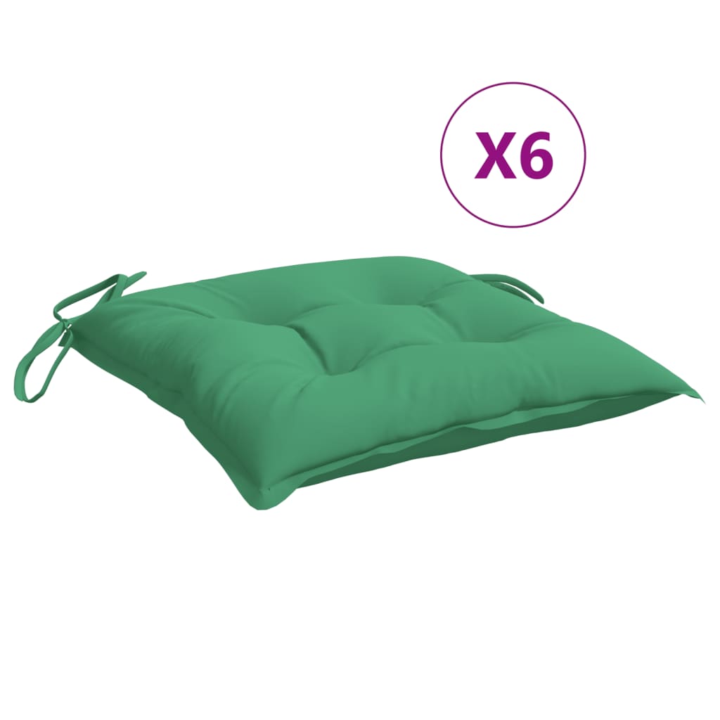 Pallet Cushions 6 pcs Green 50 x 50 x 7 cm Oxford Fabric
