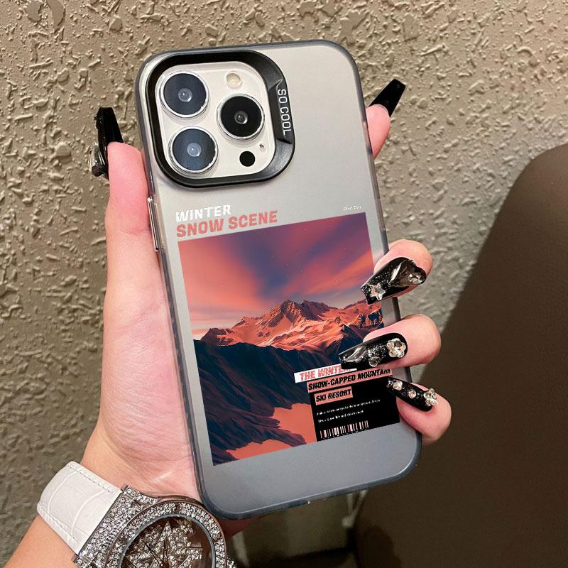 Travel Mountain Beach Proverb Laser Phone Case for Iphone 16 15 14 Pro Max Plus 17 Pro Max 13 12 Mini 11 Pro Max Cover Fundas