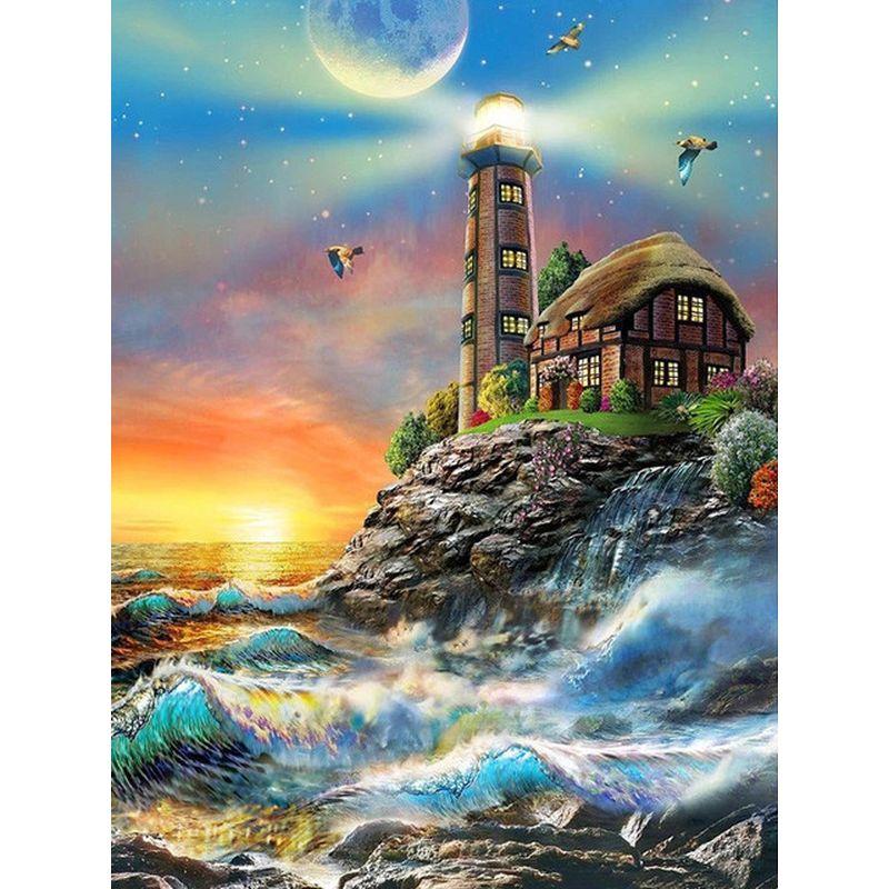 5D Diamant Malerei Landschaft Kreuzstich Landschaft Diamant Mosaik Cartoon Handarbeit Strass Kunst