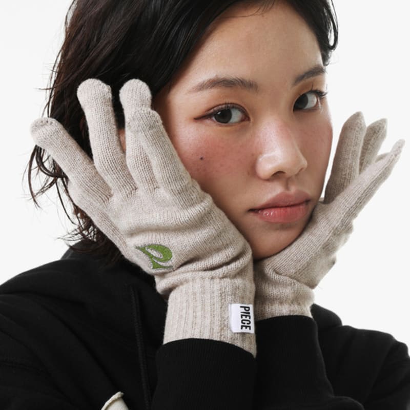 PIECEMAKER P LOGO STRIPE MUFFLER+GLOVE SET
