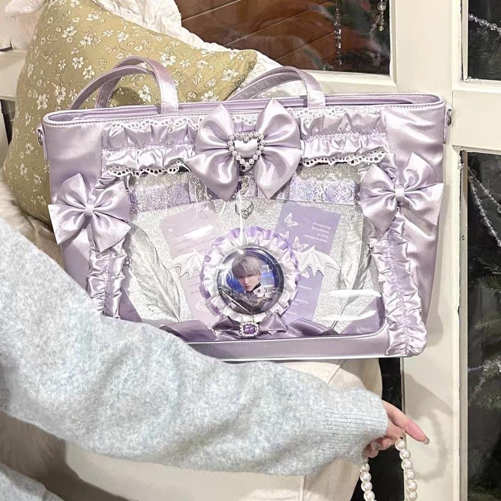 Neue Y2K Süße Japanische Ita Tasche Lolita Mädchen Transparente Schulter-Tragetasche Große Kapazität Umhängetasche Lässige Tasche DIY Display Handtaschen