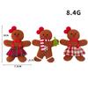 1/3/6Pcs Christmas Fuzzy Gingerbread Man Doll Xmas Tree Pendants New Year Kids Gift Hanging Ornaments Christmas Decorations For