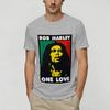 Bob Marley T-Shirt Strand 100% Baumwolle T-Shirts Für Unisex Freizeit Lässig T-Shirt Kurzarm Y2k Lustige Oberteile