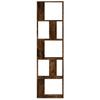 Bookshelf 5 Shelves Smoked Oak Finish 45 x 23.5 x 162.5 cm Engineered Wood