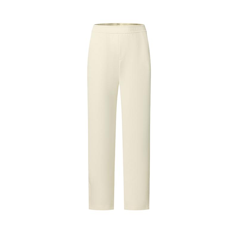 Fila Golf Series Fashion Trendy Casual Comfortable Versatile Elastic Straight Leg Knit Sports Pants Women Pants Asparagus-White A11W545613FIV