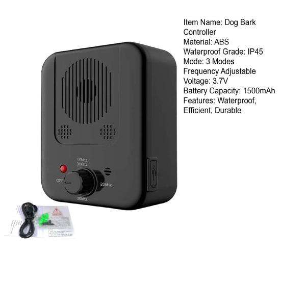 Anti Barking Device Ultrasonic Dog Bark Controller with 3 Modes Rechargeable Dog Barking