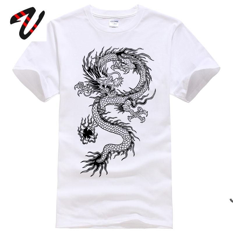 Klassisk Kinesisk Drake Kongfu Vuxen Toppar T-shirt Hög Kvalitet Höst Vinter Mode Helt Ny T-shirt Unisex Bomulls Huvtröja