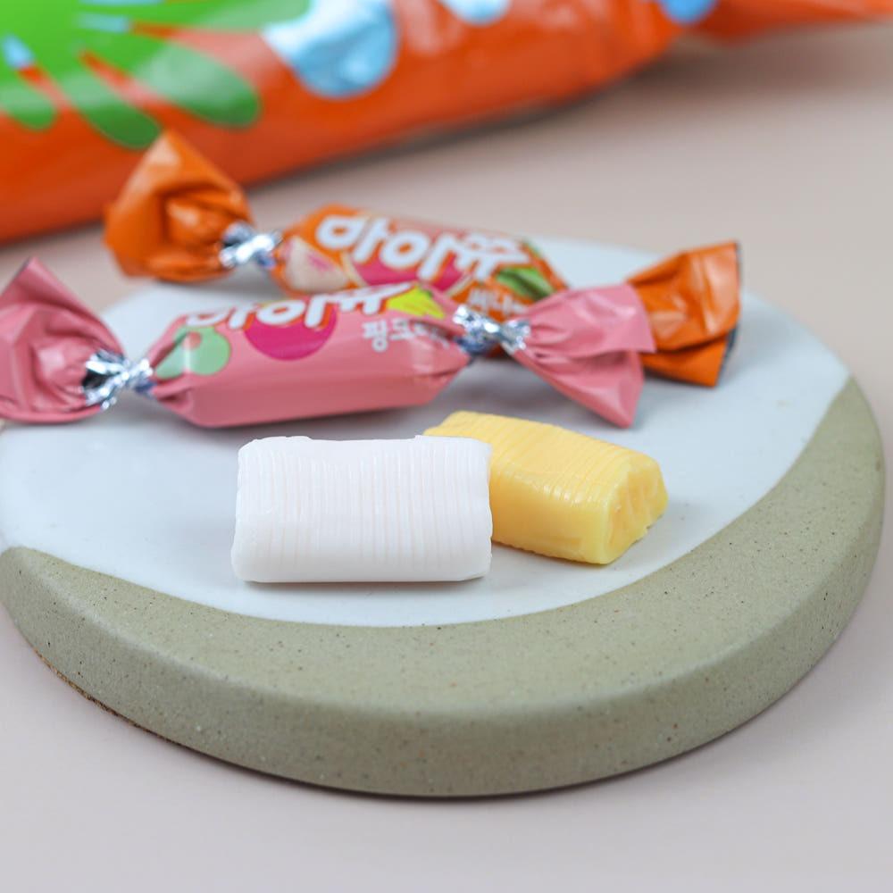 CROWN Mychew Pink Lychee and Sunny Peach Soft Chewy Fruity Candy 284g X 2 Packs