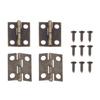 Small Hinges In Elegant Gold Completes with Screws Gold Miniature Hinges Suitable for Jewelry Boxes & Miniature Furniture