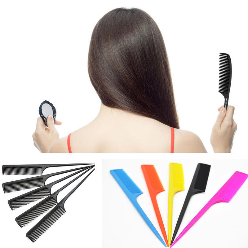 Randomly Send One Steel Needle Pin Rat Tip Combs Barber NEW Pointed Tail Hair Styling Comb Antistatic Hair Dye Brush Barber