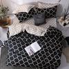 Durable and Breathable Black Marble Bedding Set with Pillowcase - Easy to Clean