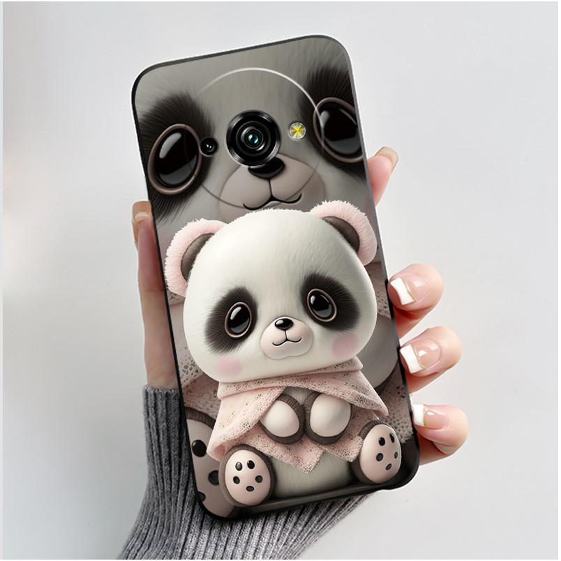 För Oukitel C59 Fodral Oukitel C59 Pro Skydd Lyxigt Sött Kärlekshäst Roligt Mönster Svart TPU Mjuk Silikon Skyddande Mobilskal