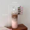 500Ml Kawaii Bow Plastic Water Bottle With Time Scale Transparent Water Cup Outdoor Sports School Drinking Water Bottle